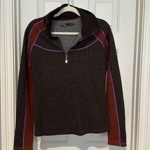 Prana Gray and Brown Sweater